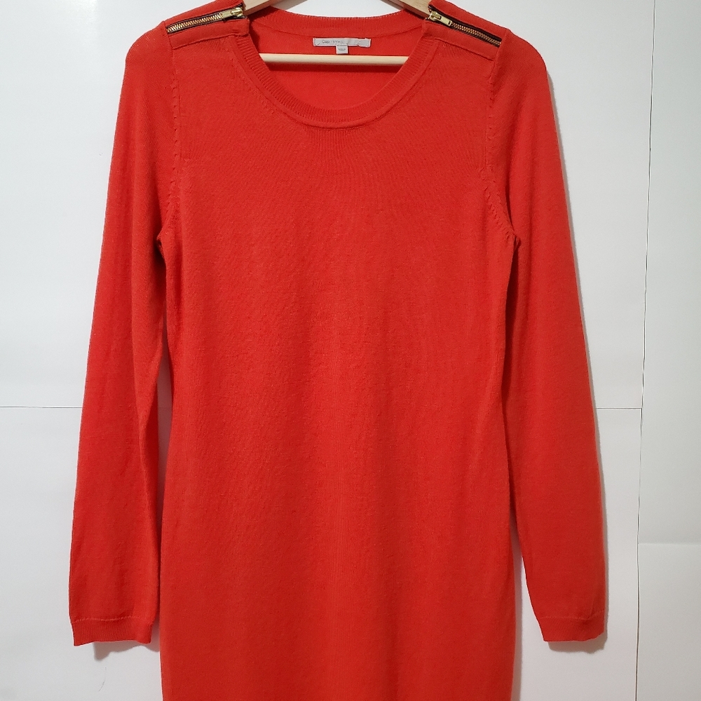 GAP women's  red sweater dress, size S, wool, cash